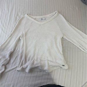 hollister cable-knit v-neck sweater
